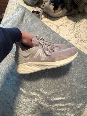 New Balance Women's Light Gray Mesh Athletic Sneakers